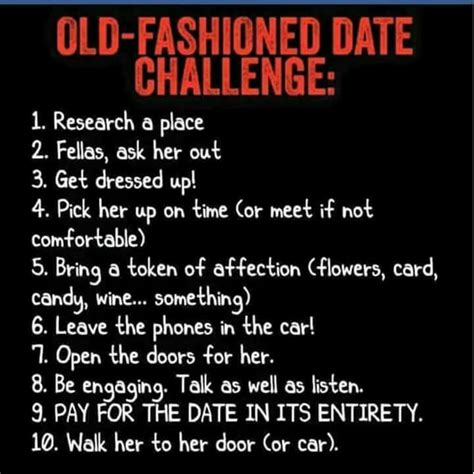 old fashioned dating ideas